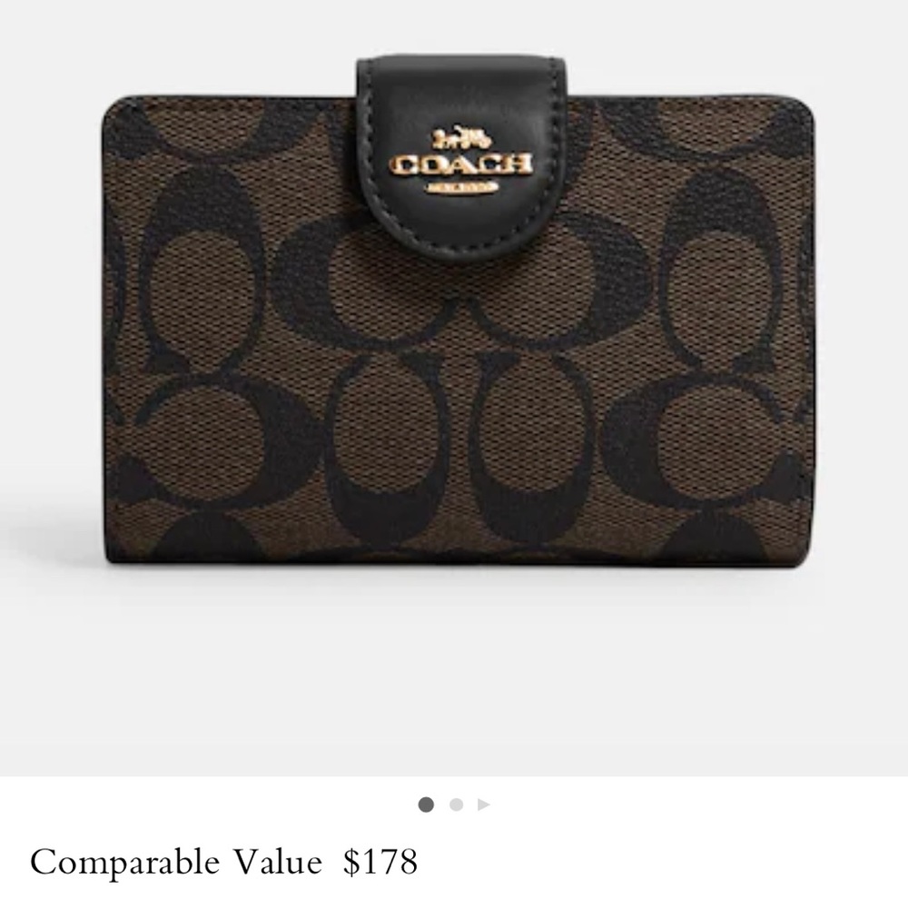 NEW COACH WALLET Brown/Black with coach logo. ORIGINAL purchased at COACH store